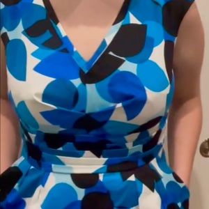 ❤️Calvin Klein blue floral dress sleeveless size 8
